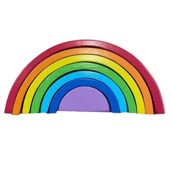 Rainbow toy blocks gorgeous quality. Could be used for home decor - Picture 3 of 6